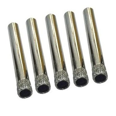 Drilax Diamond Drill Bit 1/4 Inch Ceramic Porcelain Tile Glass Bottle Granite Hole Saw 0.25 inch Five Pack