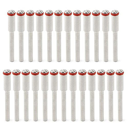 25 Pcs 1/8 inch Rotary Tool Mandrel for Accessories, Discs, and Wheels Stem Connection Compatible with Dremel 402
