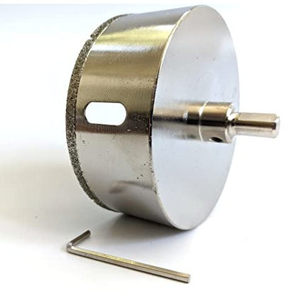 Drilax 4 Inch Diamond Drill Bit Tile Hole Saw Ceramic Porcelain Quartz Granite Kitchen Bathroom Shower Faucet Installation 4 Inches with Removable Center Pilot Drill Bit Locator Pin Locator drilax-tools