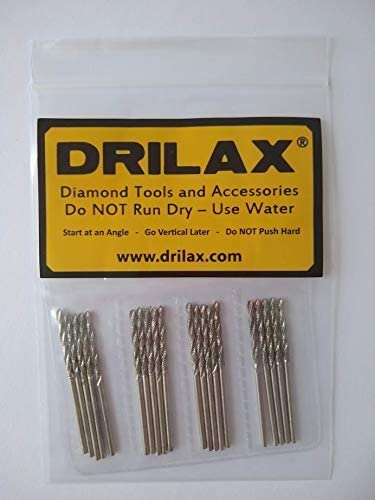 Diamond Drill Bit 2mm Set 20 Pcs Jewelry Beach Sea Glass Shells Gemstones 20 Pieces 2 mm Twist Bits Kit Pack by Drilax