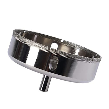 4 Inch Saw Drill Bit for Ceramic Porcelain Glass Tiles Quartz Granite Countertop Tile Hole Cutter Shower Valves Floor Drain Flanges Diamond Coated Rim