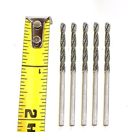 Diamond Drill Bit 2.5mm 20 Pieces Set Twist Tip Glass Drilling Making Jewelry Necklace Earrings Pendants Bracelets with Sea Shells Beach Rocks Ceramic Porcelain Gemstones drilax-tools