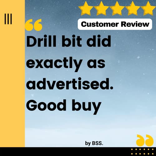 Drilax Diamond Drill Bit Set 3/8 Inch Ceramic Porcelain Tile Glass Bottle Granite Hole Saw 5 Pieces Pack