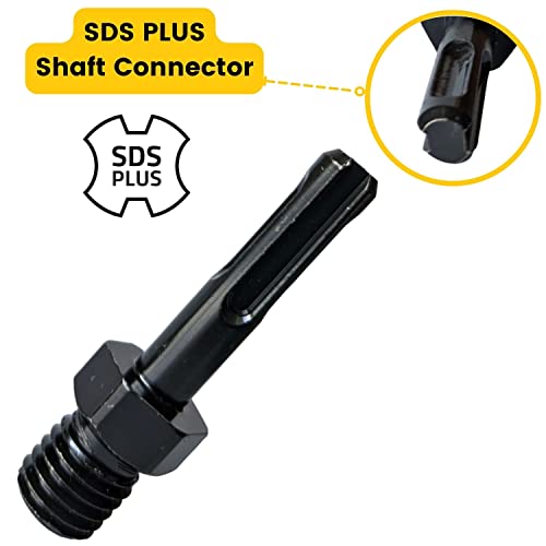 Core Drill Bit SDS Plus Arbor Adapter 5/8"-11 UNC Thread Male to SDS Plus Shank Hammer Drill Diamond Hole Saw 5/8" 11 Male Drill Attachment Arbor Shaf drilax-tools