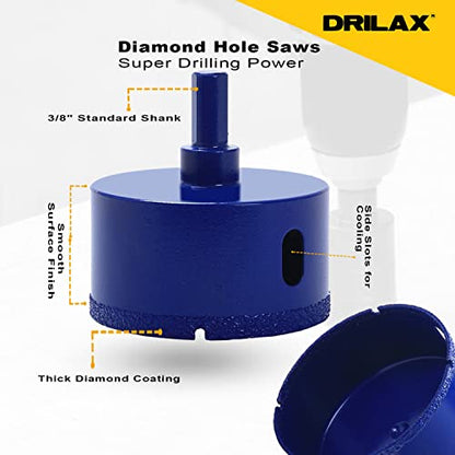 3 Inch Diamond Hole Saw Drill Bit Cobalt Series Vacuum Brazed
