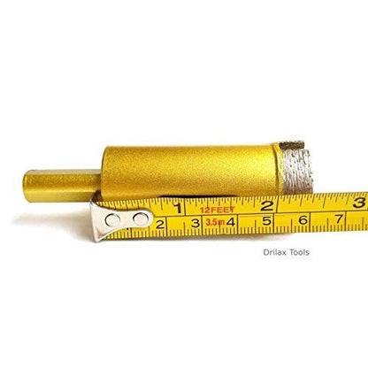 Drilax Diamond 1 Concrete Hole Saw Masonry Core Drill Bit Heavy Duty for Brick, Cinder Block 3/8 inch Standard Shank Rotary Tools