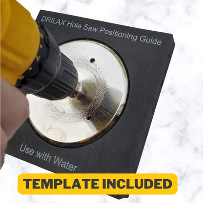 4-1/2 inch Chrome Series Diamond Hole Saw Drill Bit Template Guide Included
