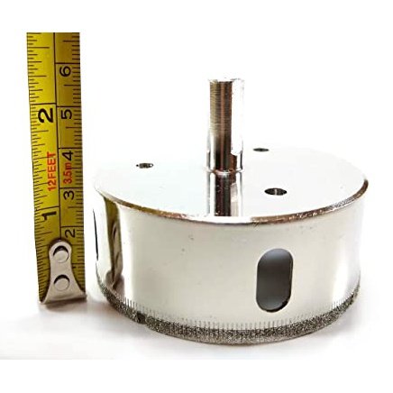 Drilax 2-7/8 inch Diamond Hole Saw Drill Bit Ceramic, Porcelain Tiles, Granite, Quartz Drilling 2 7/8