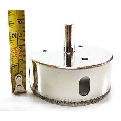 3-1/8 inch Diamond Hole Saw Drill Bit Ceramic Porcelain Tile Glass Marble Granite Quartz Cutting Tip Core 3 1/8 Single Pack
