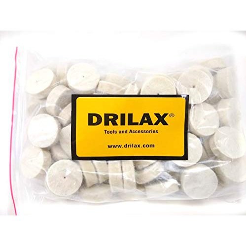 DRILAX 88 Pcs Wool Felt Polishing Buffing Waxing Pad and Head Wheel Se