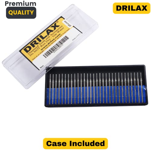 Diamond Drill Bit 2mm Set 20 Pcs Jewelry Beach Sea Glass Shells Gemstones 20 Pieces 2 mm Twist Bits Kit Pack by Drilax ZBL14K5