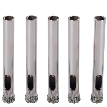 Drilax Diamond Drill Bit 1/4 Inch Ceramic Porcelain Tile Glass Bottle Granite Hole Saw 0.25 inch Five Pack