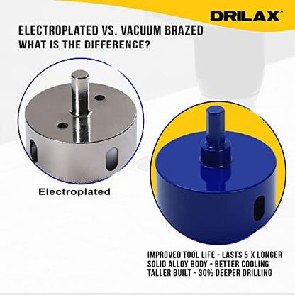 2-1/2 Inch Diamond Hole Saw Drill Bit Cobalt Series Vacuum Brazed