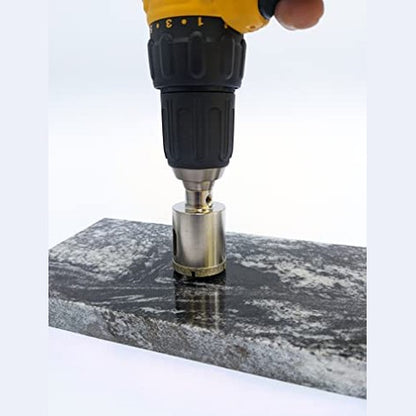 Drilax 1-3/8 Inch Diamond Drill Bit Tile Hole Saw Ceramic Porcelain Quartz Granite Kitchen Bathroom Shower Faucet Installation Inches with Removable Center Pilot Drill Bit Locator Pin Locator drilax-tools