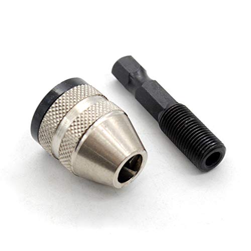 DRILAX Inch Hex Shank 0.3mm to 1/4 inch Keyless Drill Chuck Quick Change Adapter Converter