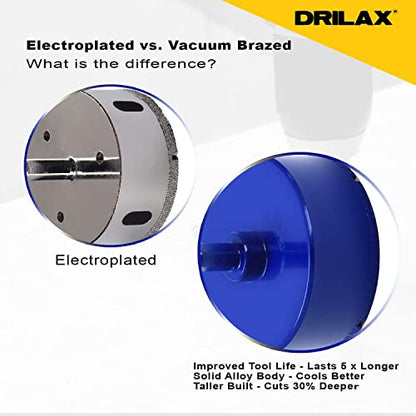 2-1/2 Inch Diamond Hole Saw Drill Bit Cobalt Series Vacuum Brazed