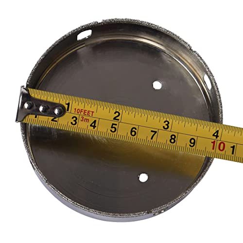 4 inch Diamond Saw Drill Bit Glass Ceramic Porcelain Tiles, Marble Granite Quartz Drilling Shower Valve Hole Cutter Floor Wall Tiles Solid Steel Body Spins True