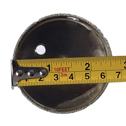 2-1/2 Inch Diamond Saw Ceramic Porcelain Tile Drill Bit Hole Cutter Quartz Granite Countertop Glass Floor Wall Tiles Drain Holes 2.5 inch