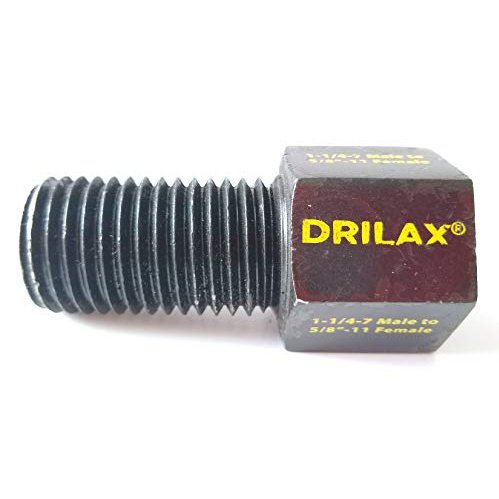 Drilax Drill Saw Adapter 1-1/4 - 7 Thread Male to 5/8 inch 11 Female Adaptor Compatible with Makita, Milwaukee Tools Using 1 1/4-7 Core Bits Water Cooling Hole
