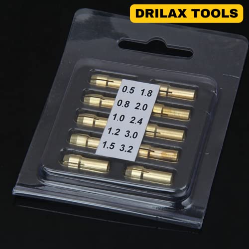 10 Pcs Brass Collet Set | Compatible with Dremel 480-483 | Multi-Size Options