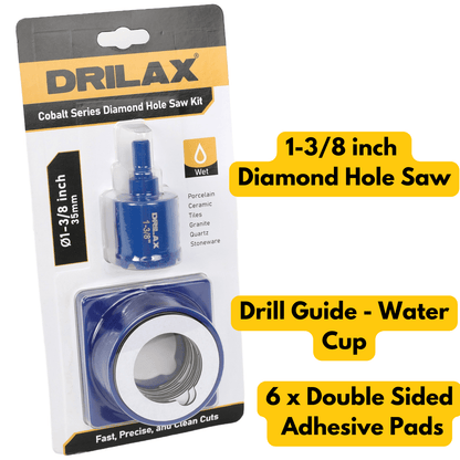 1-3/8 Inch Diamond Hole Saw | Water Delivery System Guide for Quartz & More