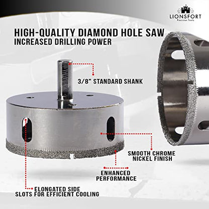 3 Inch Diamond Hole Saw | Tile Cutter for Ceramic, Quartz & Granite