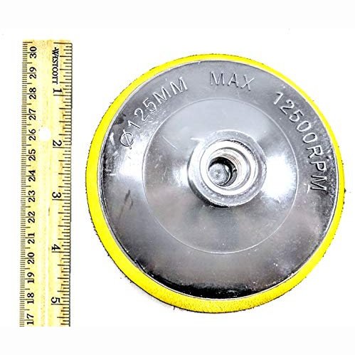 Drilax 5 inch Polishing Sander Backer Plate Napping Hook Loop Sanding Disc Pad with 5/8-11 Threads