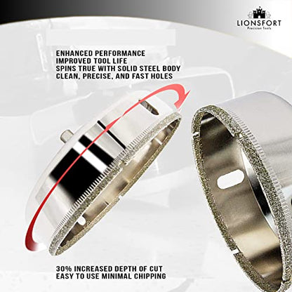 4 1/2 Inch Diamond Hole Saw for Ceramic Porcelain Glass Tiles Quartz Granite