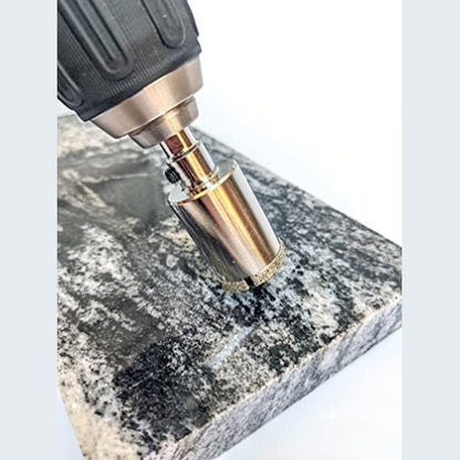 Drilax 1 Inch Diamond Hole Saw Drill Bit Tiles, Quartz, Marble, Granite Countertop, Ceramic, Porcelain Tiles Terra COTA Flower Pot Drain Holes with Removable Center Pilot Drill Bit Locator Pin Locator drilax-tools