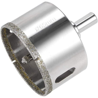 Drilax 2-1/2 Inch Diamond Drill Bit Tile Hole Saw Ceramic Porcelain Quartz Granite Kitchen Bathroom Shower Faucet Installation 2.5 Inches with Removable Center Pilot Drill Bit Locator Pin Locator drilax-tools