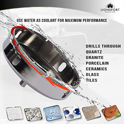 4 1/2 Inch Diamond Hole Saw for Ceramic Porcelain Glass Tiles Quartz Granite