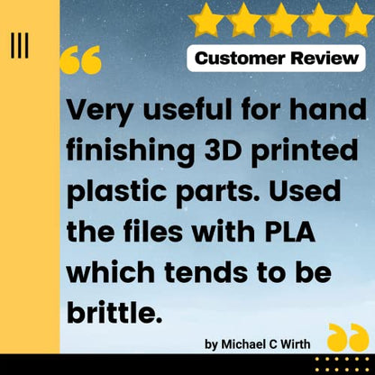 DRILAX Diamond Coated Needle File Set 5 Pcs 5-1/2″ Long Sharpening Tool Kit Various Shapes