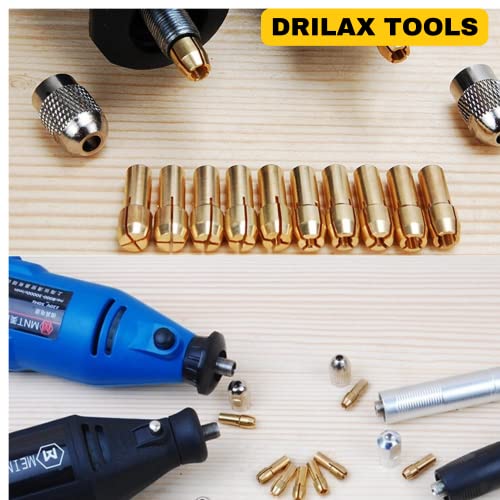 10 Pcs Brass Collet Set | Compatible with Dremel 480-483 | Multi-Size Options
