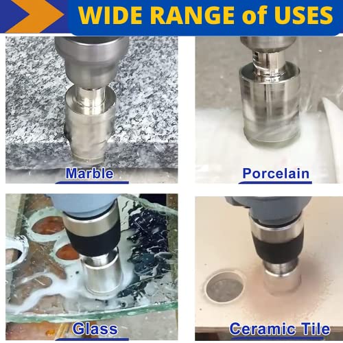 Drilax 2-1/2 Inch Diamond Drill Bit Tile Hole Saw Ceramic Porcelain Quartz Granite Kitchen Bathroom Shower Faucet Installation 2.5 Inches with Removable Center Pilot Drill Bit Locator Pin Locator drilax-tools