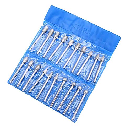 Diamond Grinding Burr Drill Bits Sets Compatible with Dremel Rotary Jewelry Making Tools 1/8 inch Shank 20 Pieces Set
