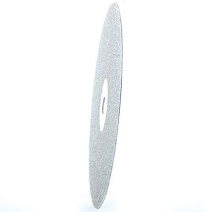 Side view of the thin 6 inch 60 grit lap disc