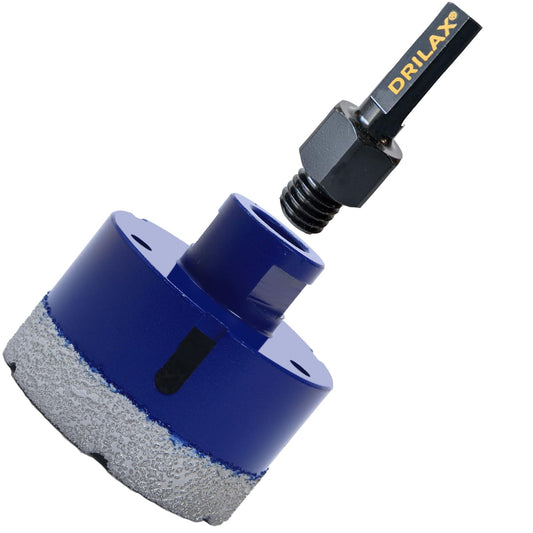 2-1/2 inch Diamond Hole Saw Core Drill Bit for Concrete Granite Quartz Countertops, Porcelain Ceramic Tile, Brick, Cinder Blocks, Pavement 5/8"-11 Thread Connection Heavy Duty Drill Adapter Included