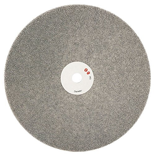 8 inch Diamond Disc Grit 80 High Density Coated Flat Lap Lapping Lapidary Wheel Glass Jewelry Polishing Tool Grinding Sharpening Metal Back 1/2 Arbor GRIT080
