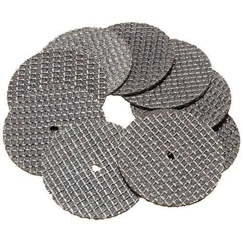Fiberglass Reinforced Cut-off Wheels 100 Pieces 1 1/4 inch Diameter Abrasive Cutting Tool Disc with 8 Mandrels Included Rotary Discs Compatible With Dremel 426 426b