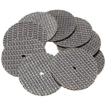 Fiberglass Reinforced Cut-off Wheels 100 Pieces 1 1/4 inch Diameter Abrasive Cutting Tool Disc with 8 Mandrels Included Rotary Discs Compatible With Dremel 426 426b