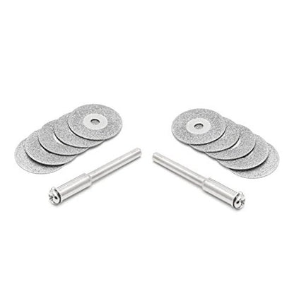 DRILAX diamond cutting disc for Dremel with metal arbor and multiple discs for precision cutting