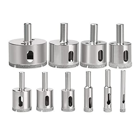 DRILAX diamond hole saw drill bit set in various sizes, perfect for glass and tile cutting projects