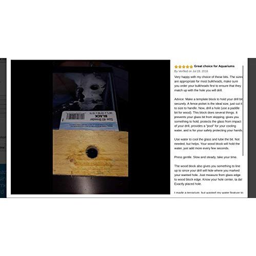 DRILAX drill bits for flower pot drain holes in a wooden block for precise drilling projects