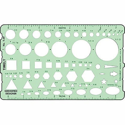 Timely 49T geometric designer drafting template